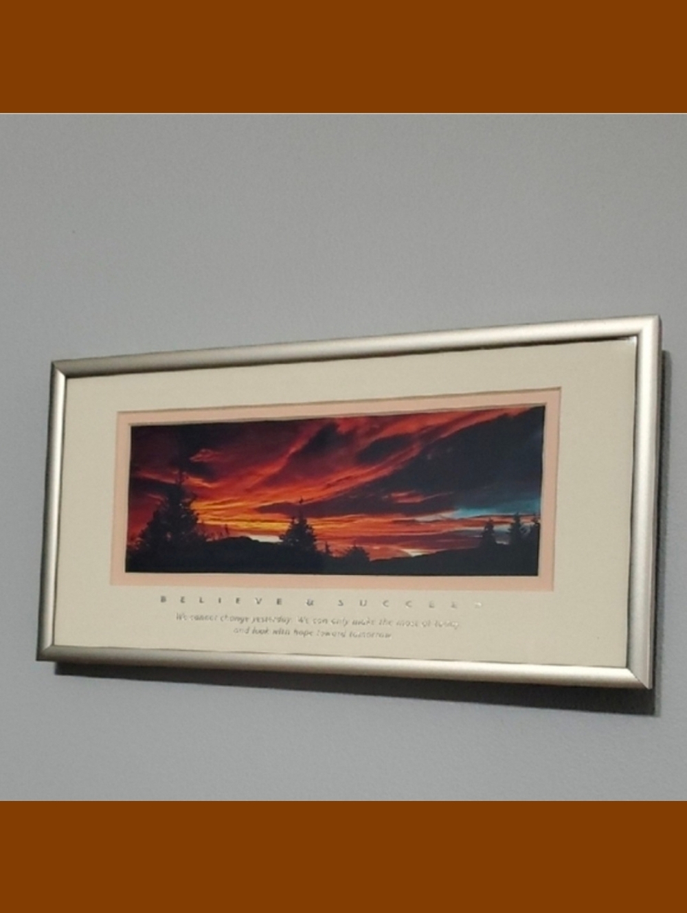 Denali National Park AK Sunset Landscape Framed Wall Art Lithograph Motivational